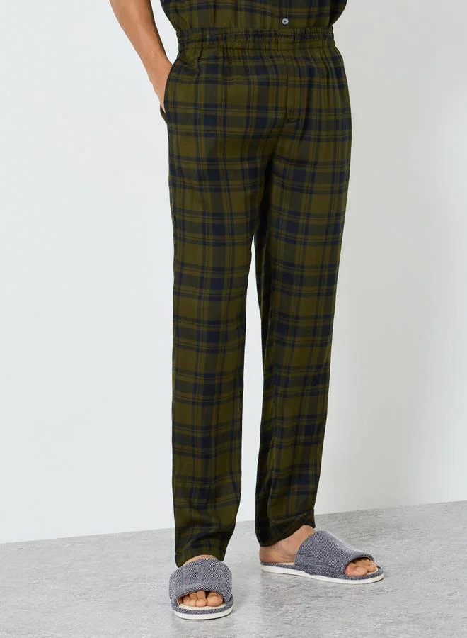 Styli  Men Checked Woven Shirt and Pyjama Set for Men | Best Price UAE